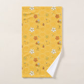Ensemble de serviettes Abeille et Nid d'abeille fl (Serviette à main)