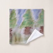 Ensemble de serviettes Abstrait en sapin (Gant de toilette)