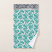 Ensemble de serviettes abstraites Aqua élégantes (Serviette à main)