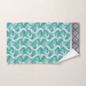 Ensemble de serviettes abstraites Aqua élégantes (Serviette à main)