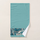 Ensemble de serviettes Abstraites turquoise (Serviette à main)