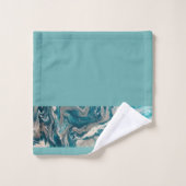 Ensemble de serviettes Abstraites turquoise (Gant de toilette)