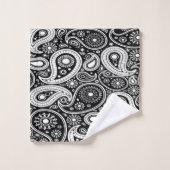 Ensemble de serviettes amusant noir et blanc Paisl (Gant de toilette)