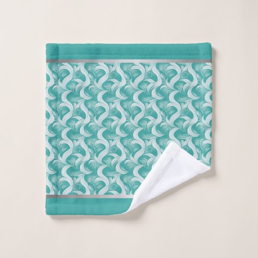 Ensemble de serviettes Aqua Abstrait et élégant (Gant de toilette)