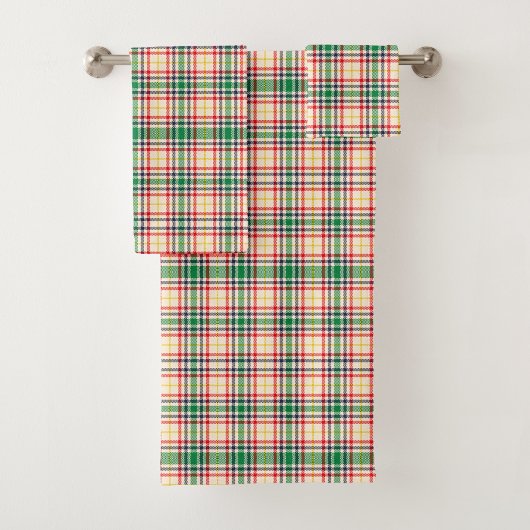 Ensemble de serviettes avec motif carreauté vibran