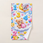 Ensemble de serviettes avec ours en peluche et élé (Serviette à main)