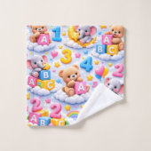 Ensemble de serviettes avec ours en peluche et élé (Gant de toilette)