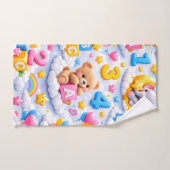 Ensemble de serviettes avec ours en peluche et élé (Serviette à main)