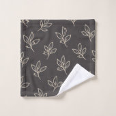 Ensemble de serviettes Black Leaf | Décoration de  (Gant de toilette)
