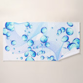 Ensemble de serviettes Bleu Bleu Lumineux (Serviette de bain)