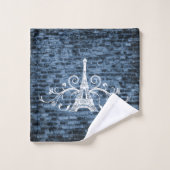 Ensemble de serviettes bleu Eiffel (Gant de toilette)