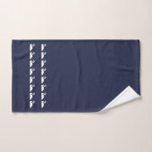 Ensemble de serviettes bleu et blanc Swane BathOce (Serviette à main)