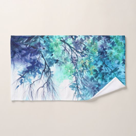 Ensemble de serviettes bleu saule  (Serviette à main)