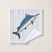 Ensemble de serviettes - Blue Marlin Fishing (Gant de toilette)