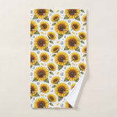 Ensemble de serviettes Boho Tournesols et Diamants (Serviette à main)