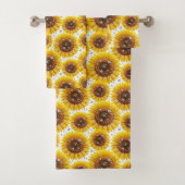 Ensemble de serviettes Boho Tournesols et Diamants (En situation)