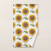 Ensemble de serviettes Boho Tournesols et Diamants (Serviette à main)