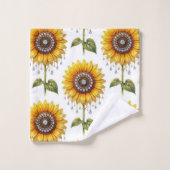 Ensemble de serviettes Boho Tournesols et Diamants (Gant de toilette)