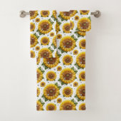 Ensemble de serviettes Boho Tournesols et Diamants (En situation)