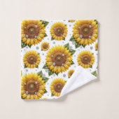 Ensemble de serviettes Boho Tournesols et Diamants (Gant de toilette)