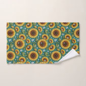 Ensemble de serviettes Boho Tournesols et Diamants (Serviette à main)