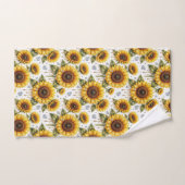 Ensemble de serviettes Boho Tournesols et Diamants (Serviette à main)