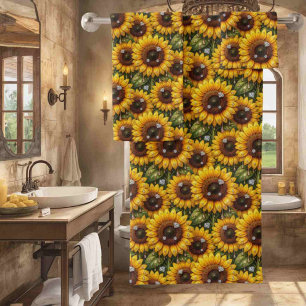 Ensemble de serviettes Boho Tournesols et Diamants