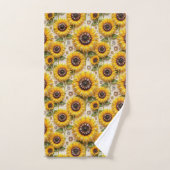 Ensemble de serviettes Boho Tournesols et Diamants (Serviette à main)