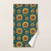 Ensemble de serviettes Boho Tournesols et Diamants (Serviette à main)