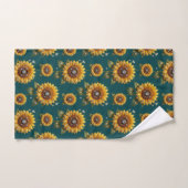 Ensemble de serviettes Boho Tournesols et Diamants (Serviette à main)