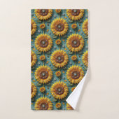 Ensemble de serviettes Boho Tournesols et Diamants (Serviette à main)