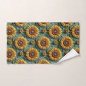 Ensemble de serviettes Boho Tournesols et Diamants (Serviette à main)