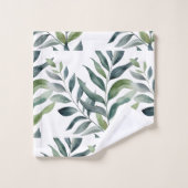 Ensemble de serviettes botaniques de verdure (Gant de toilette)
