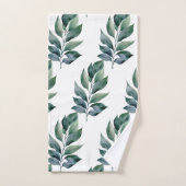 Ensemble de serviettes botaniques de verdure (Serviette à main)