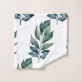 Ensemble de serviettes botaniques de verdure (Gant de toilette)