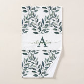 Ensemble de serviettes botaniques élégantes à moti (Serviette à main)