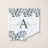 Ensemble de serviettes botaniques élégantes à moti (Gant de toilette)