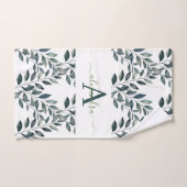 Ensemble de serviettes botaniques élégantes à moti (Serviette à main)
