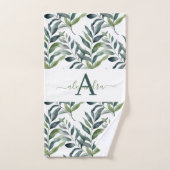 Ensemble de serviettes botaniques élégantes à moti (Serviette à main)