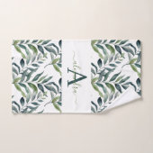 Ensemble de serviettes botaniques élégantes à moti (Serviette à main)