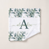 Ensemble de serviettes botaniques élégantes en euc (Gant de toilette)