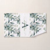 Ensemble de serviettes botaniques élégantes en euc (Serviette à main)