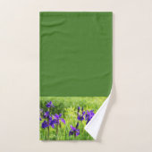 Ensemble de serviettes botaniques Iris violets (Serviette à main)