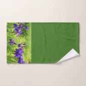 Ensemble de serviettes botaniques Iris violets (Serviette à main)