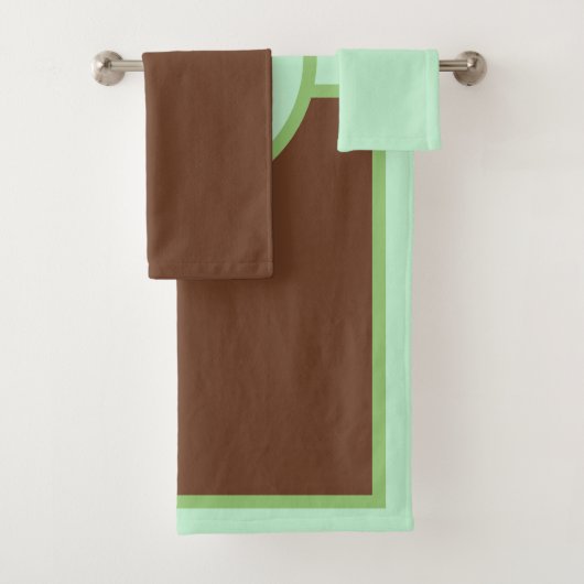 Ensemble de serviettes Brown Monogram Pistachio Gr (En situation)