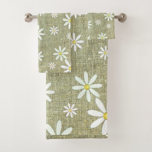 Ensemble de serviettes Burlap Daisy (En situation)