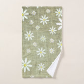 Ensemble de serviettes Burlap Daisy (Serviette à main)
