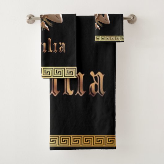 Ensemble de serviettes cadeau Méduse sicilienne (En situation)