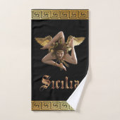 Ensemble de serviettes cadeaux Medusa Sicilienne (Serviette à main)