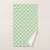 Ensemble de serviettes - Carrés entrelacés en vert (Serviette à main)